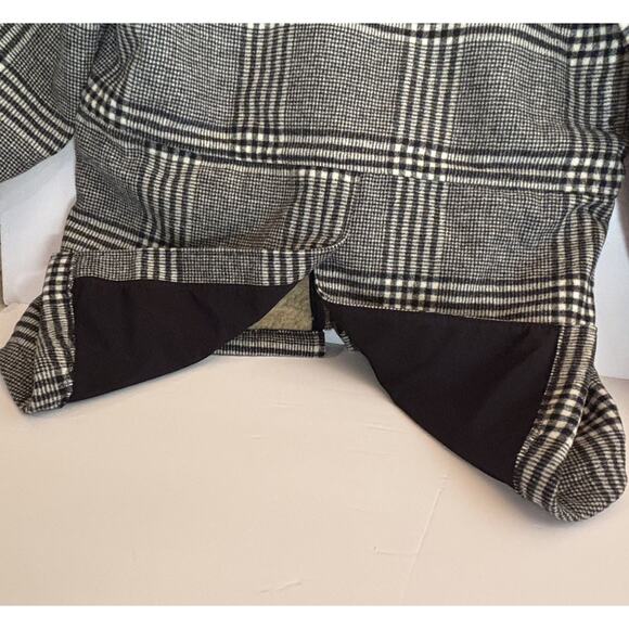 Stormy Kromer Jacket Womens L Metro Wool Sherpa Swallowtail Black White Plaid - Picture 14 of 16